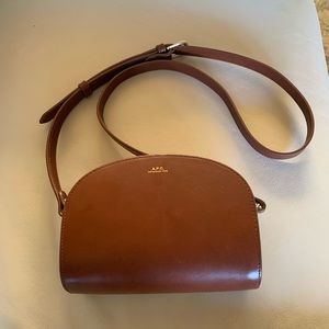 APC Mini Sac Demi Lune Calfskin Crossbody Bag